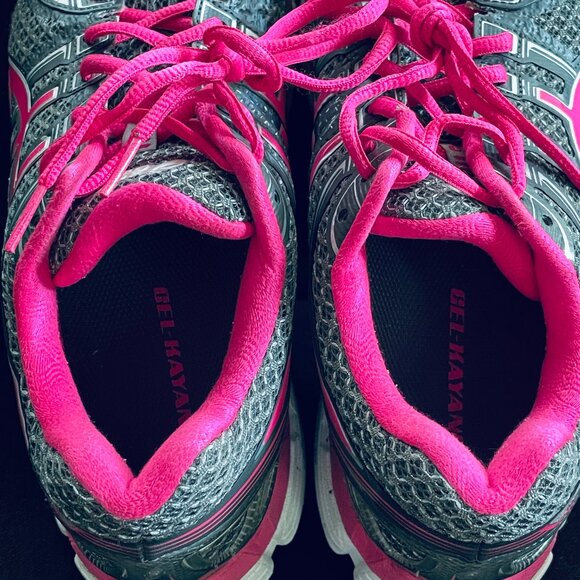 Asics Gel Kayano 19 Women's Athletic Running Shoes T350Q Grey Pink White 10 US - Picture 6 of 11